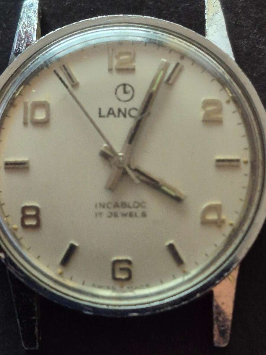 Vintage Men's Lanco Inca Block 17 Jewels Wrist Watch (excellent condition) - not working