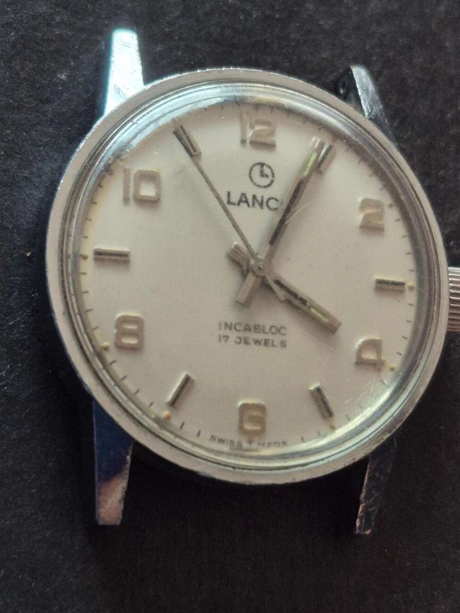 Vintage Men's Lanco Inca Block 17 Jewels Wrist Watch (excellent condition) - not working