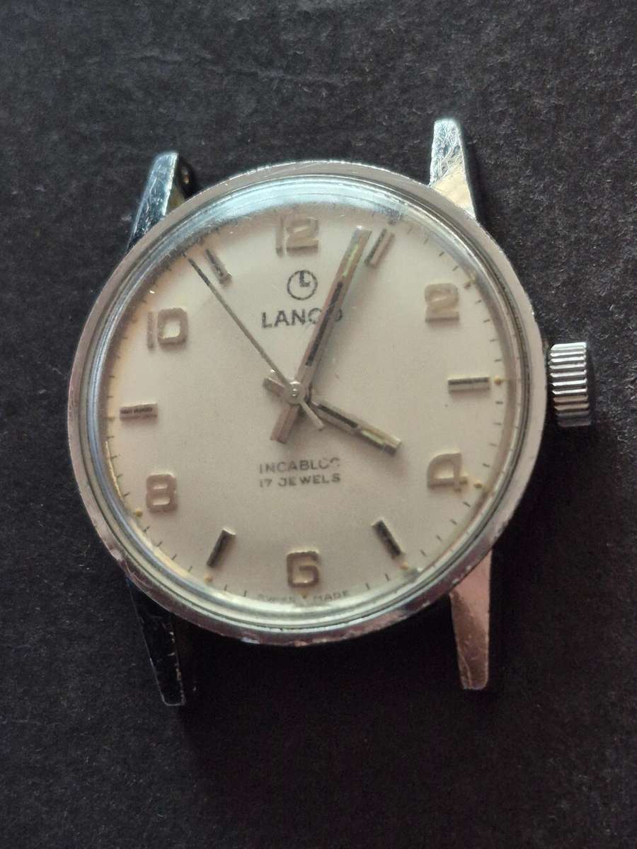 Vintage Men's Lanco Inca Block 17 Jewels Wrist Watch (excellent condition) - not working