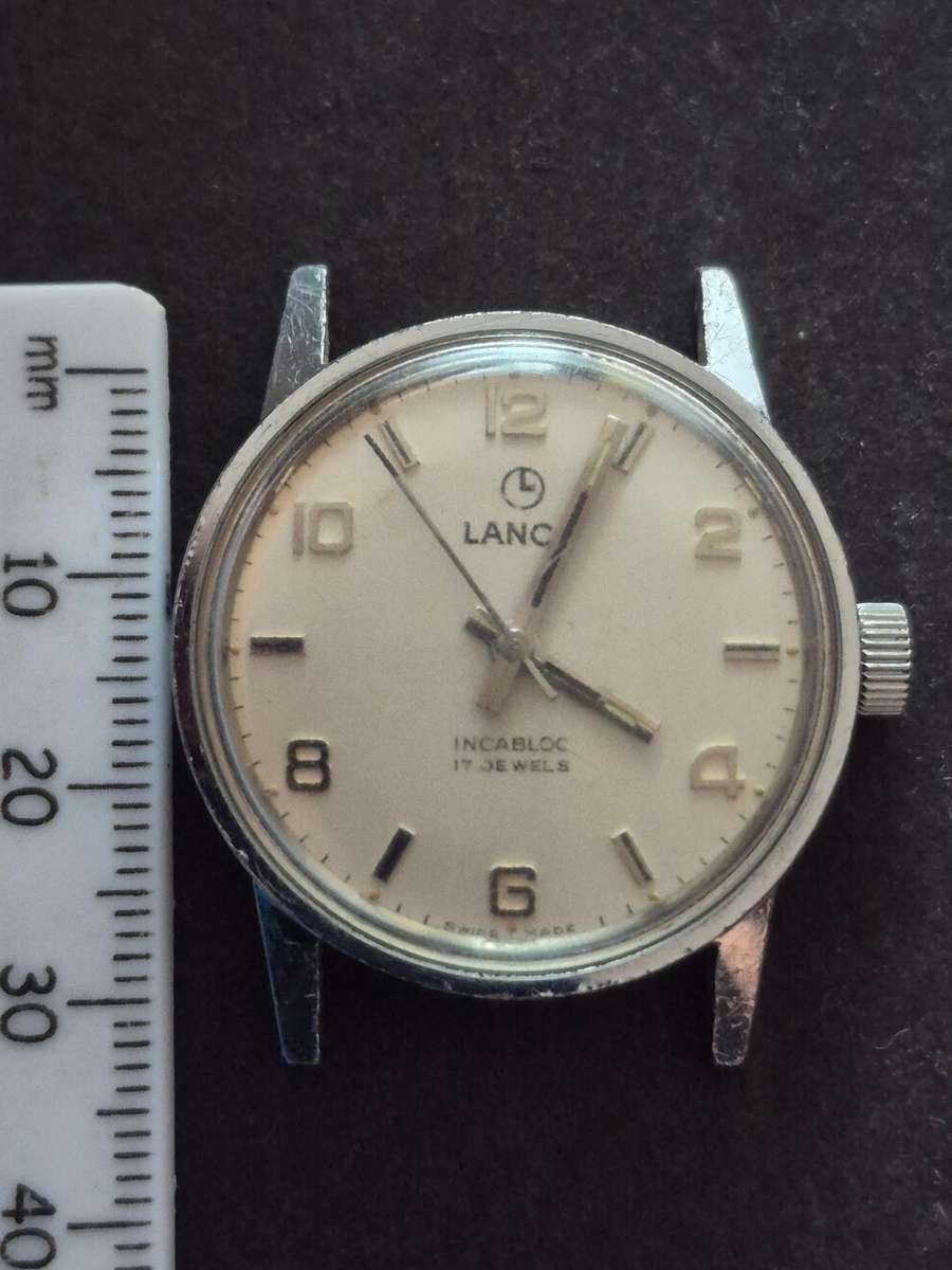 Vintage Men's Lanco Inca Block 17 Jewels Wrist Watch (excellent condition) - not working