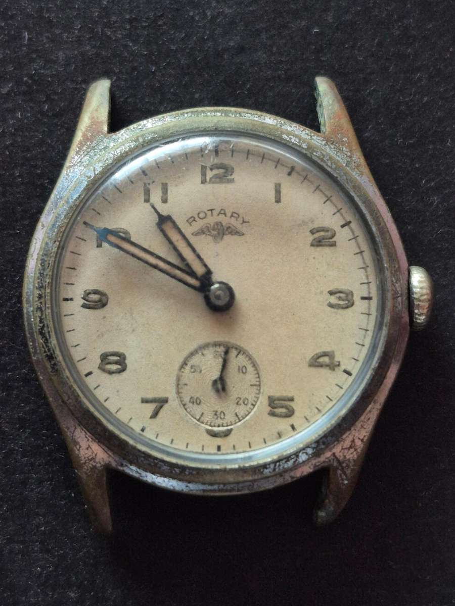 Vintage Rotary Mechanical Wrist Watch (runs/stops) cannot open back