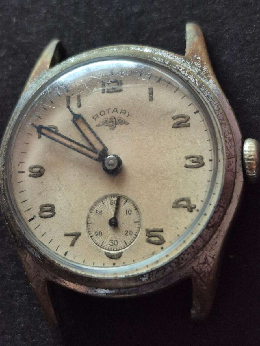 Vintage Rotary Mechanical Wrist Watch (runs/stops) cannot open back