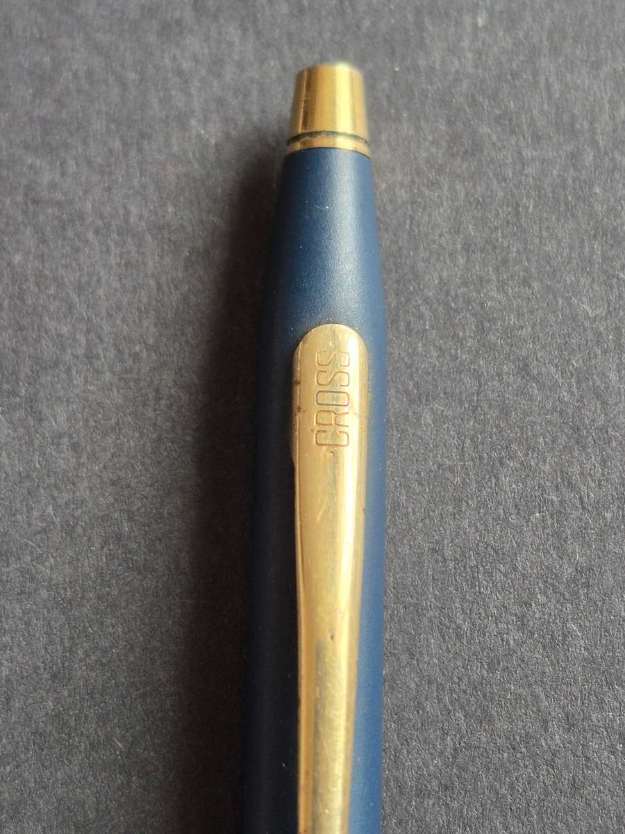 Vintage Cross Matte Blue Ballpoint Pen (needs refill)