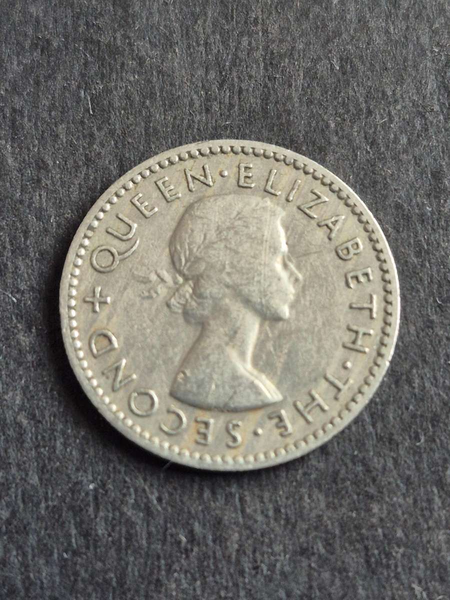 Rhodesia and Nyasaland Sixpence 1955