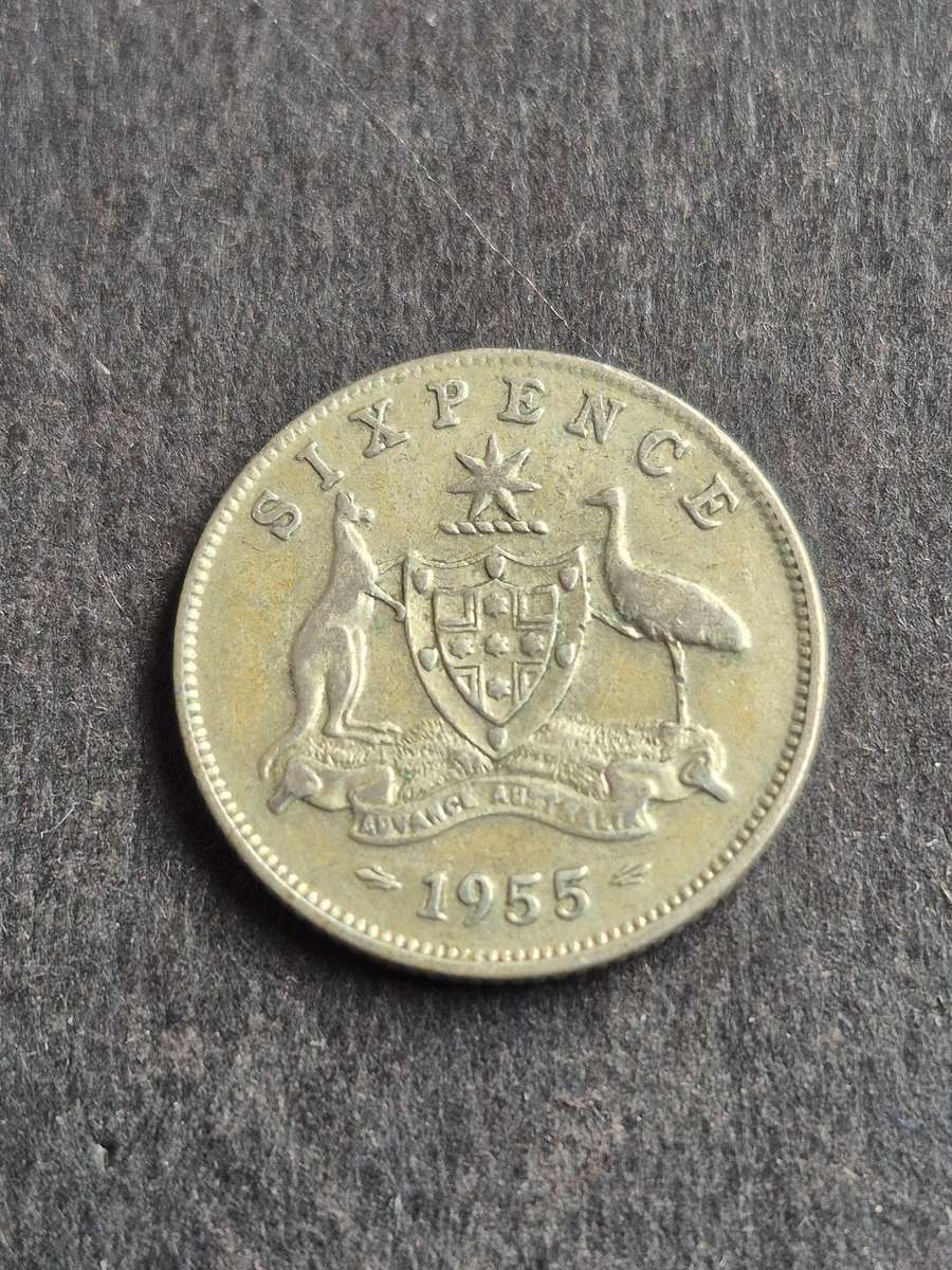 Australia Sixpence 1955 Silver