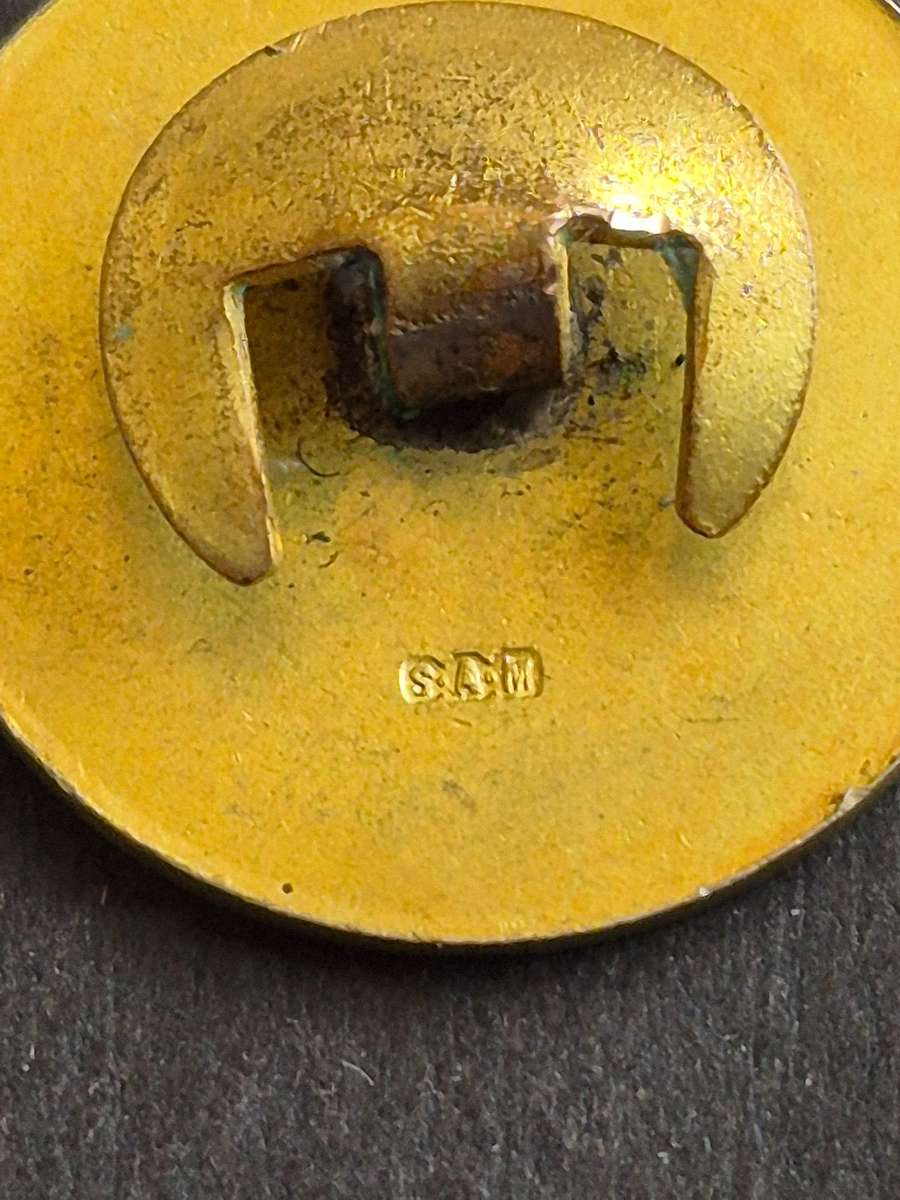 Vintage Enamel Milnerton Turf Club Badge 1944-1945 no. 28 maker S.A.M.