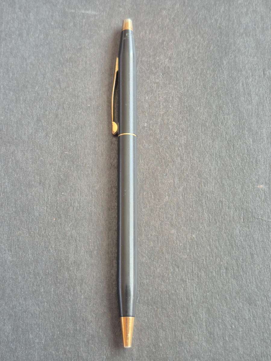 Vintage Cross Matte Black Ballpoint Pen needs refill