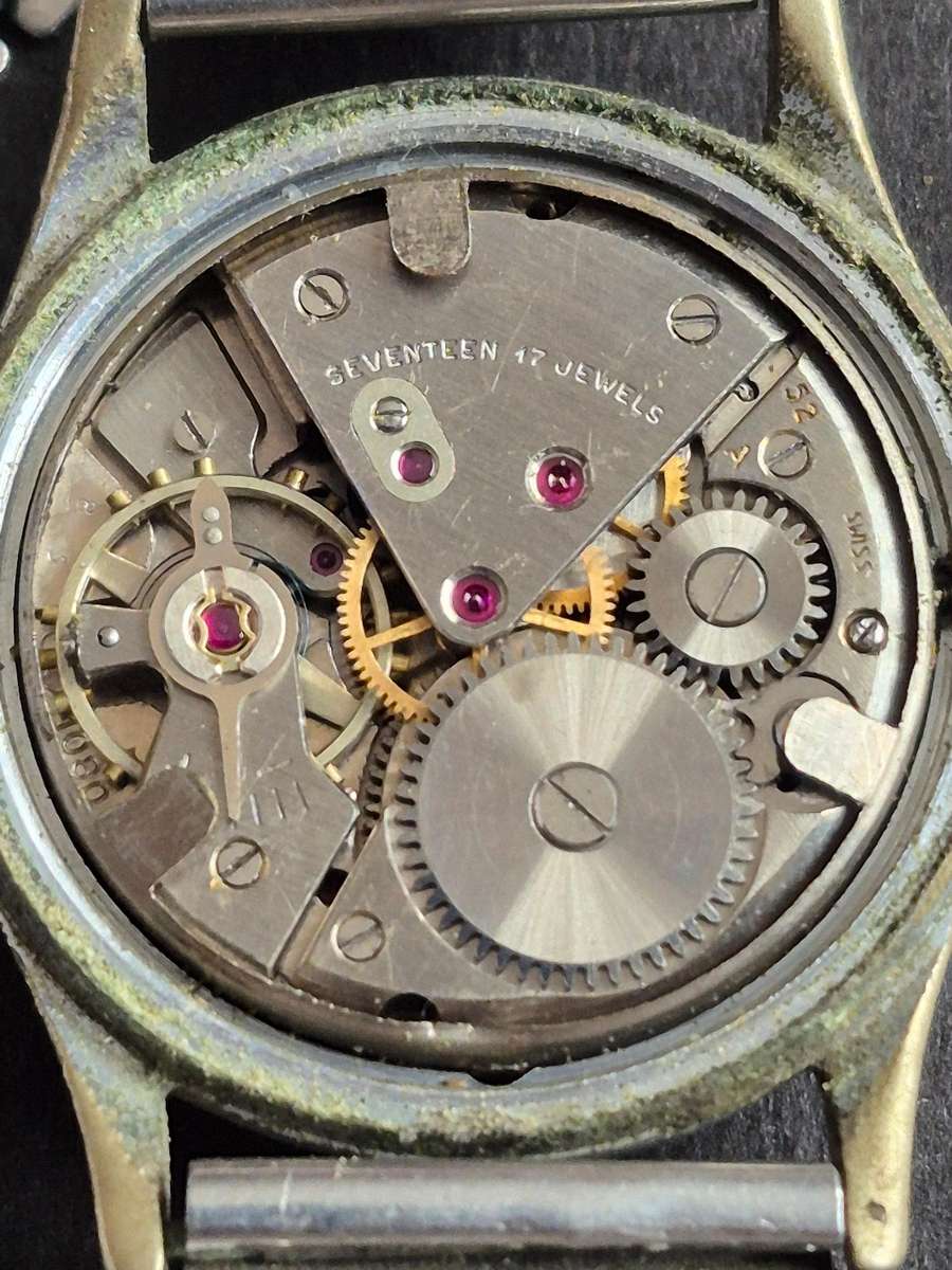 Vintage Rotary 15 Jewels Incablock Mechanical Wrist Watch (untested) balance wheel spins