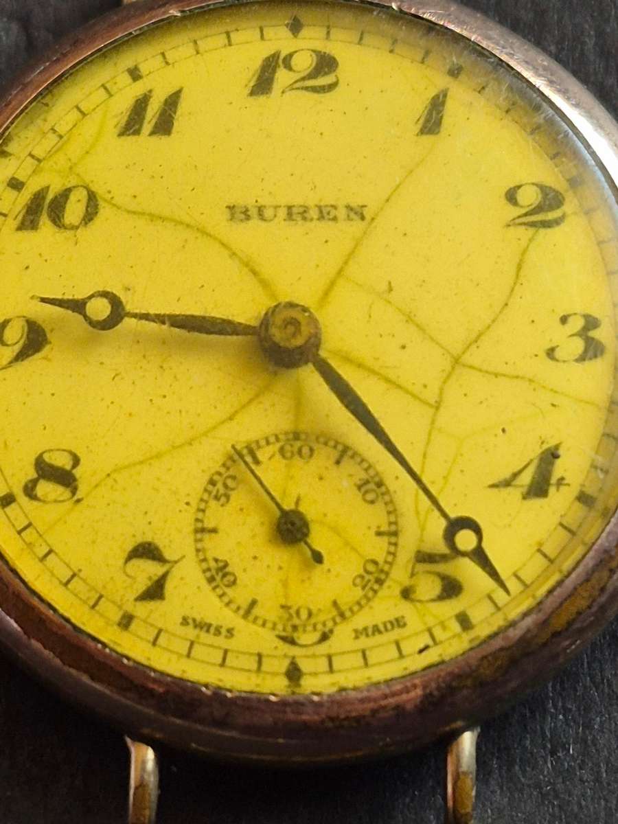 Vintage Buren Rolled Gold Mechanical Wrist Watch (not working)