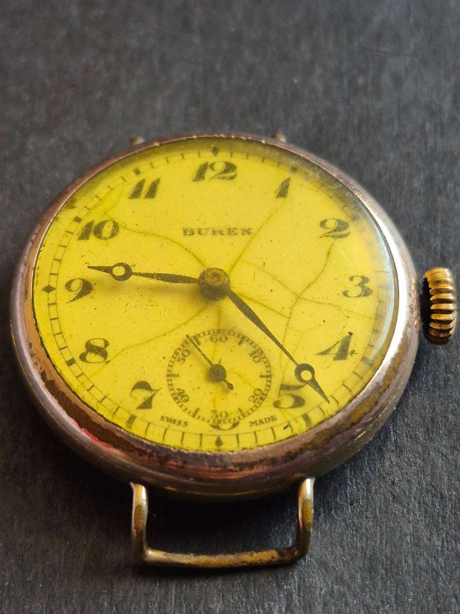 Vintage Buren Rolled Gold Mechanical Wrist Watch (not working)