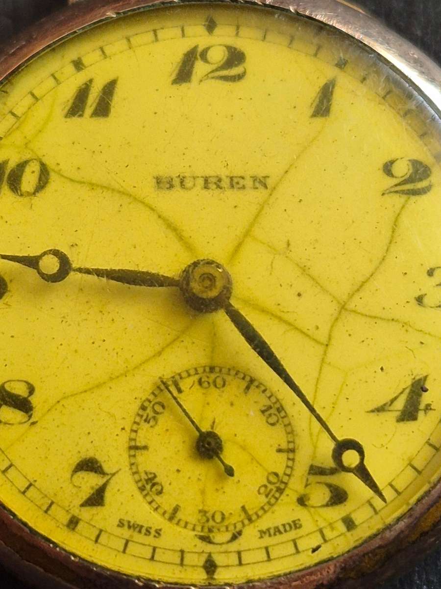 Vintage Buren Rolled Gold Mechanical Wrist Watch (not working)