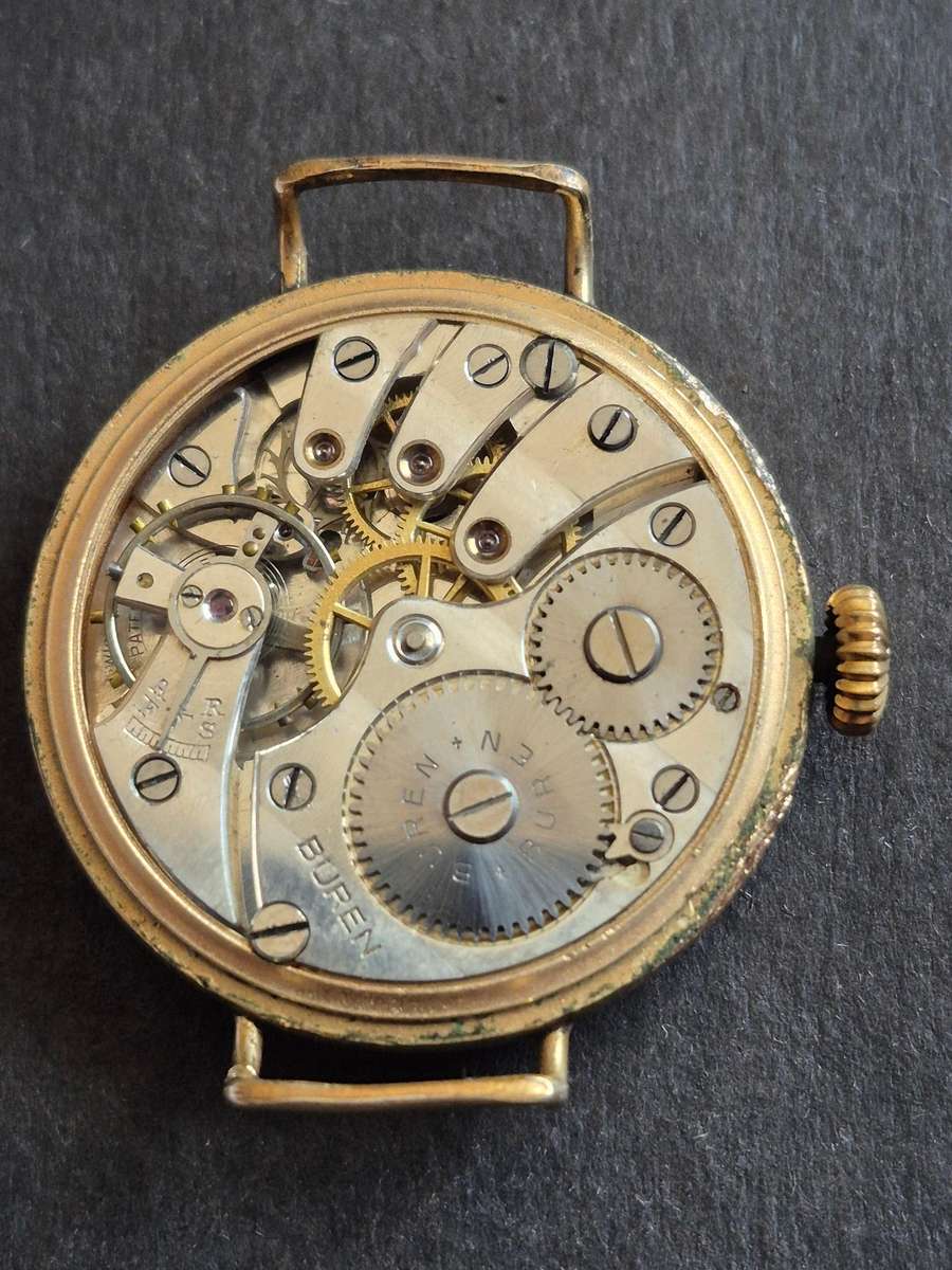 Vintage Buren Rolled Gold Mechanical Wrist Watch (not working)