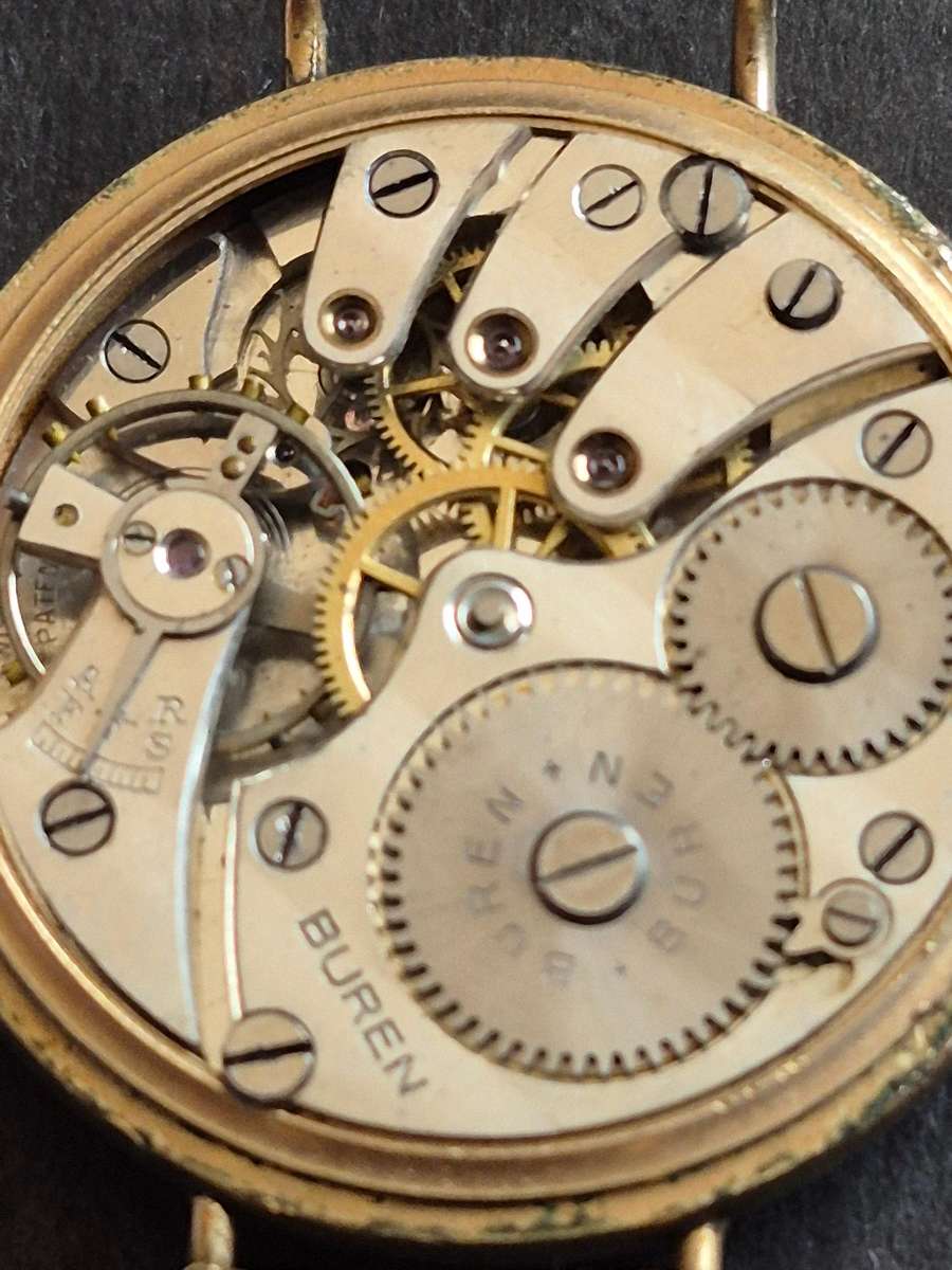 Vintage Buren Rolled Gold Mechanical Wrist Watch (not working)