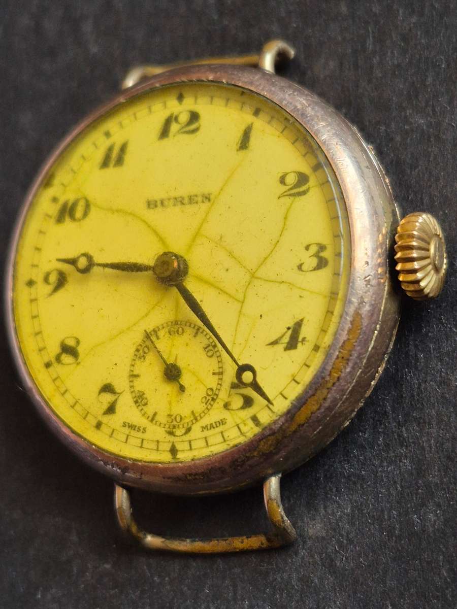 Vintage Buren Rolled Gold Mechanical Wrist Watch (not working)