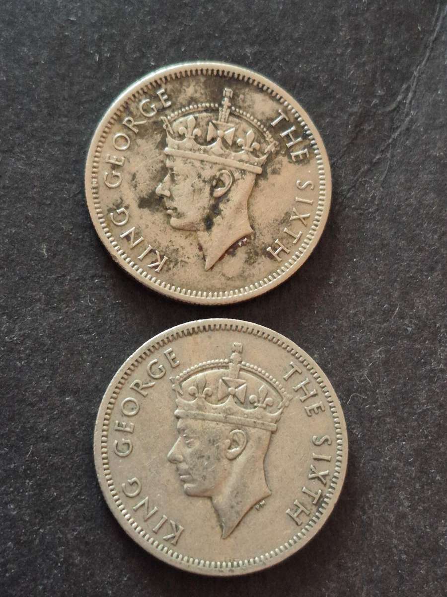 2 x Southern Rhodesia One Shilling 1951/1952
