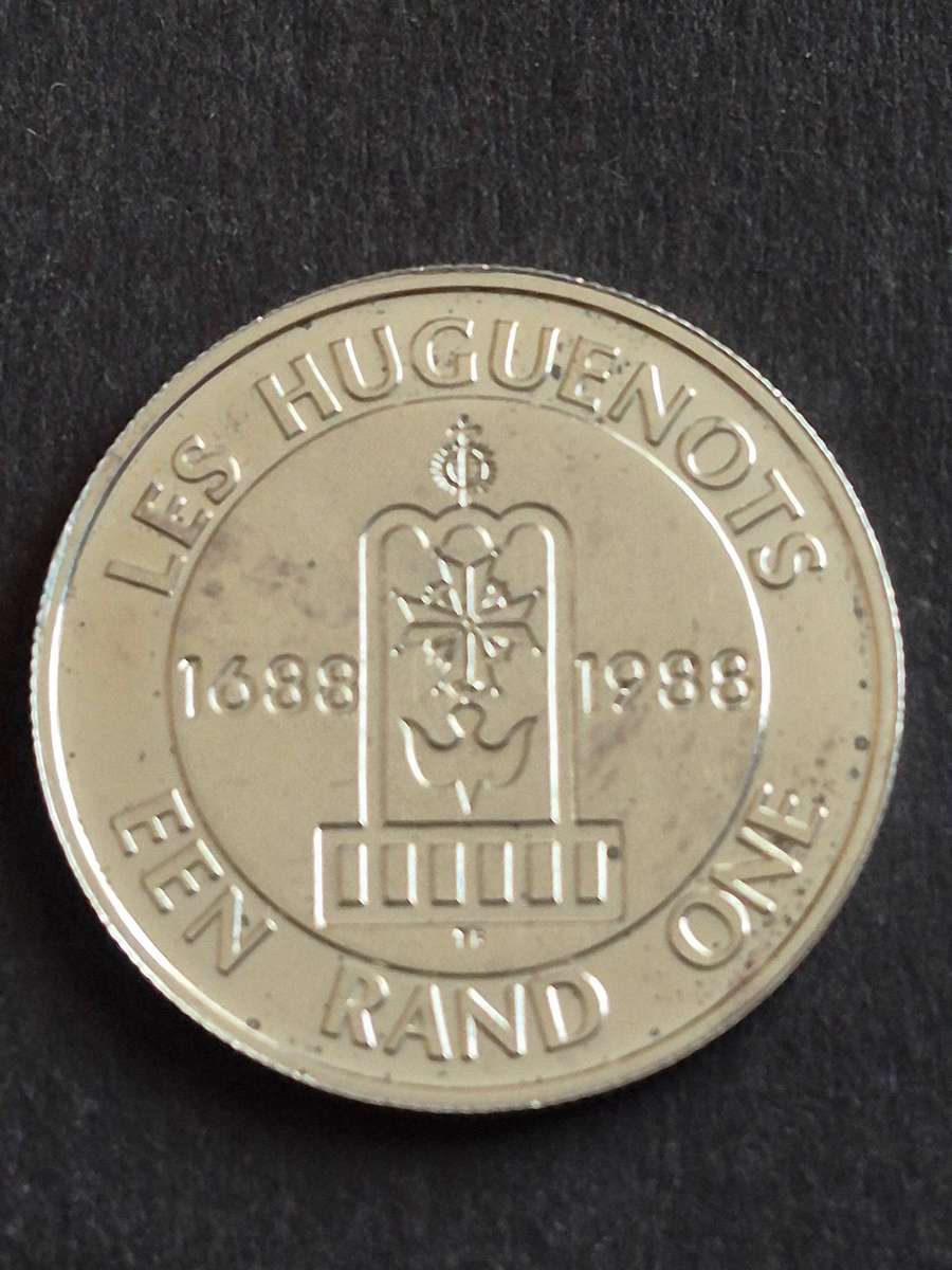 SA One Rand 1988 Hugenot Silver *UNC*