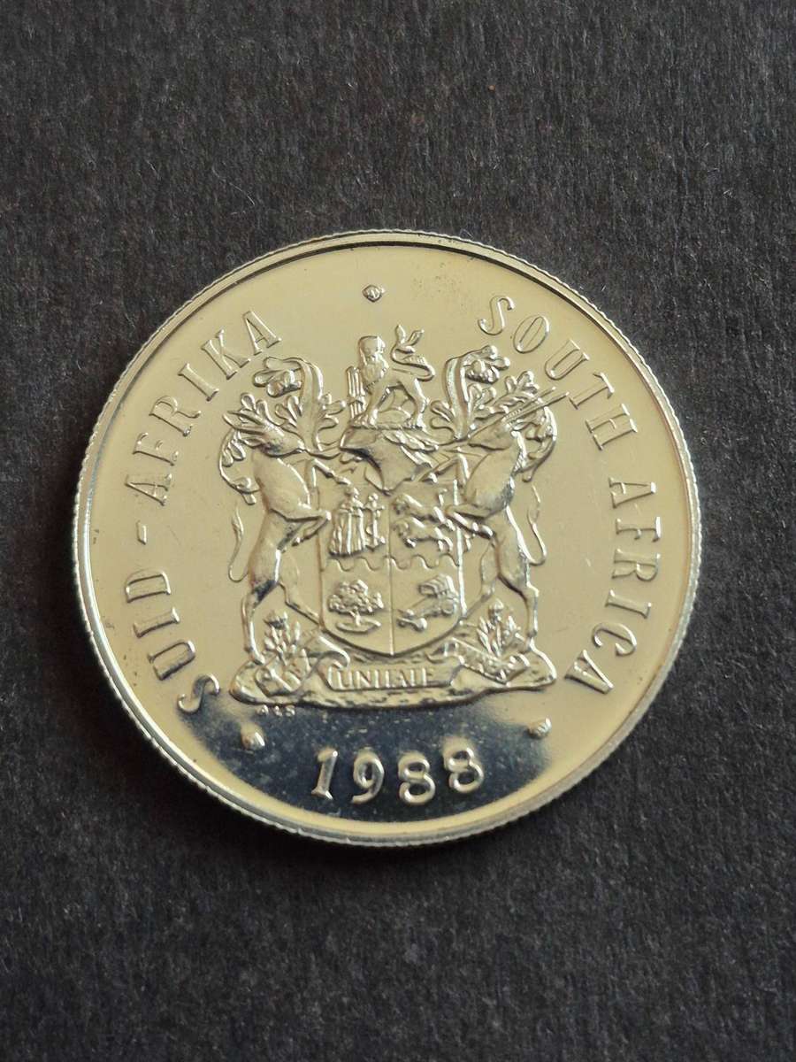 SA One Rand 1988 Hugenot Silver *UNC*