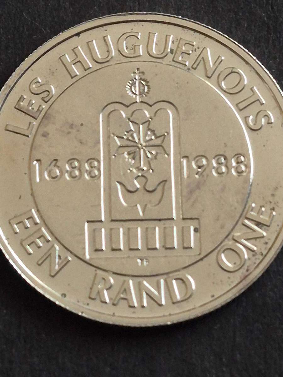 SA One Rand 1988 Hugenot Silver *UNC*