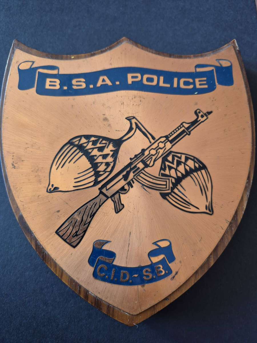 Rhodesia- B.S.A. Police/C.I.D. - S.B. Special Ops Copper Plaque
