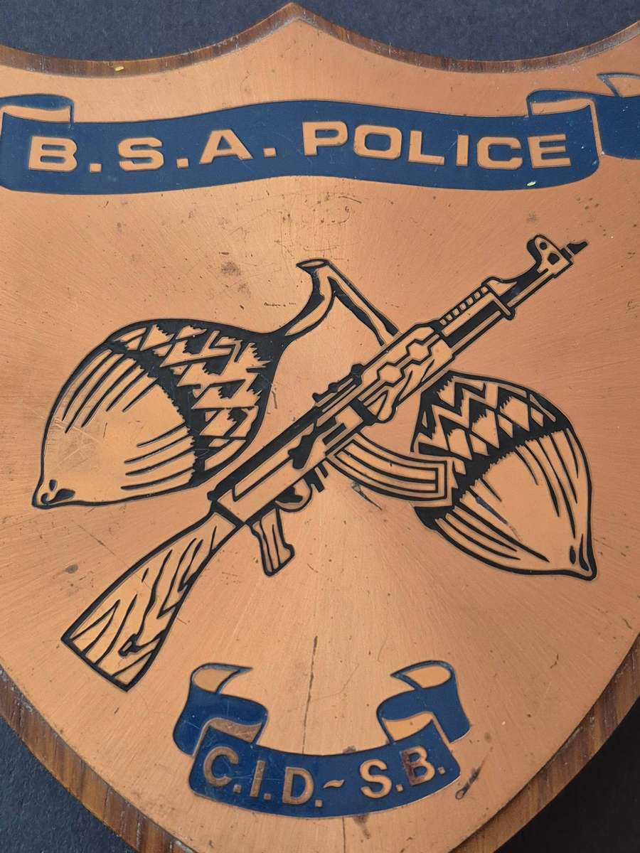 Rhodesia- B.S.A. Police/C.I.D. - S.B. Special Ops Copper Plaque