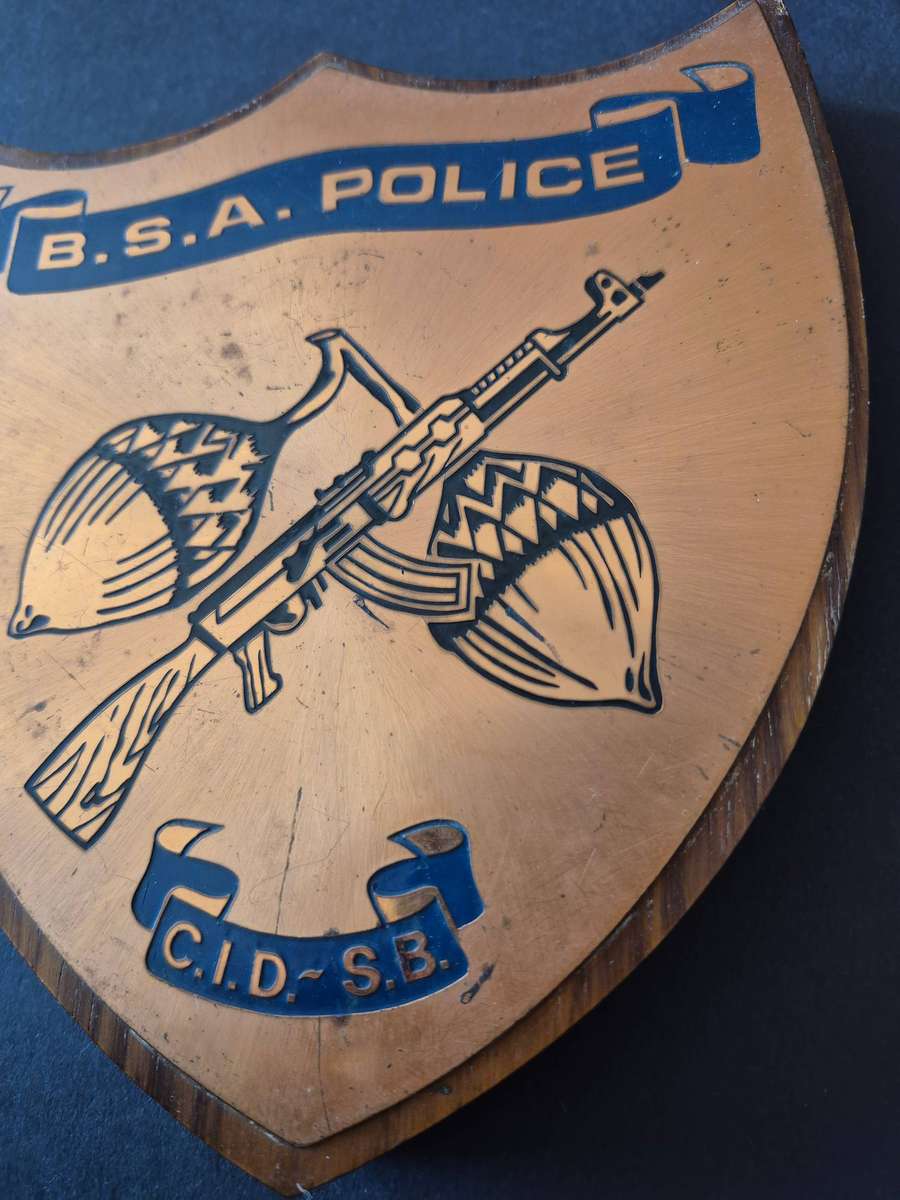 Rhodesia- B.S.A. Police/C.I.D. - S.B. Special Ops Copper Plaque