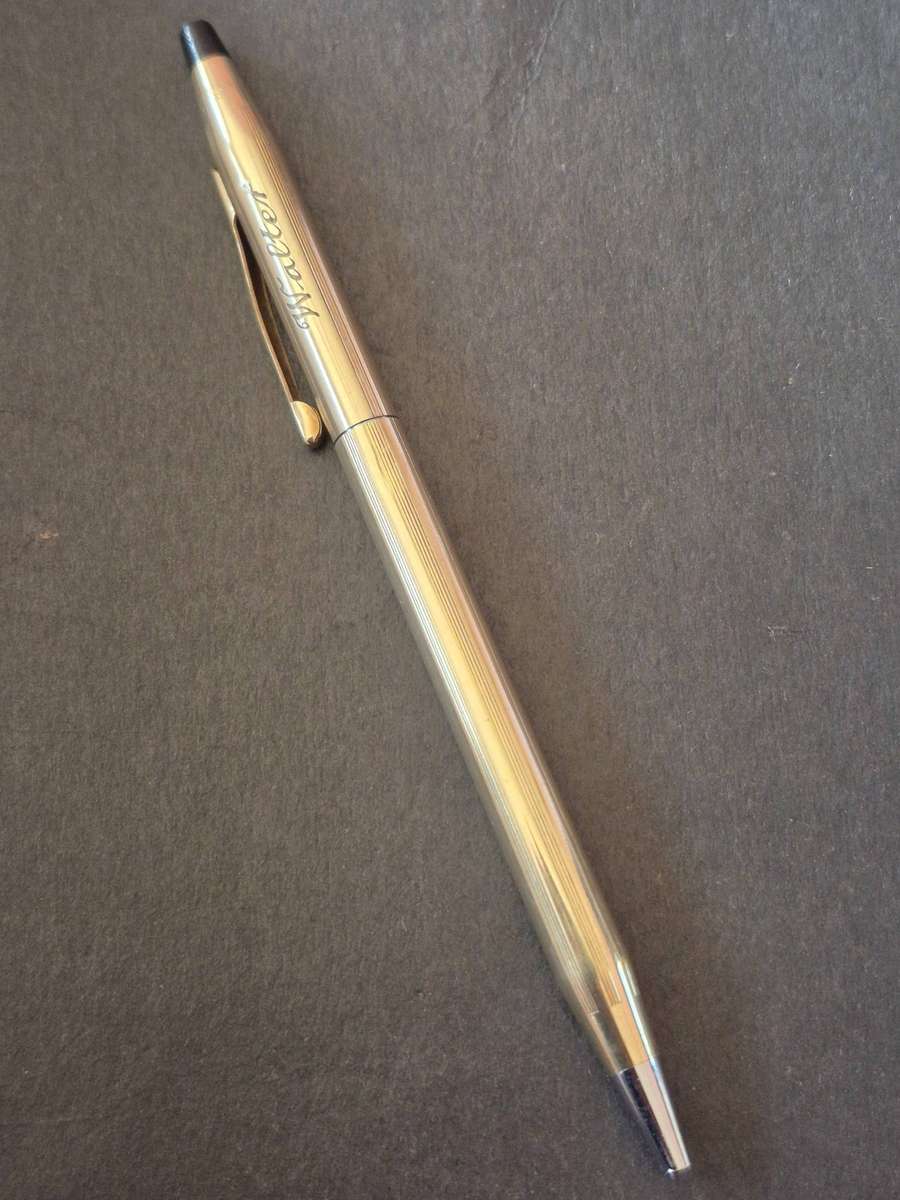 Vintage Cross 1/20 10kt Rolled Gold Ball Point Pen engraved- made in Ireland