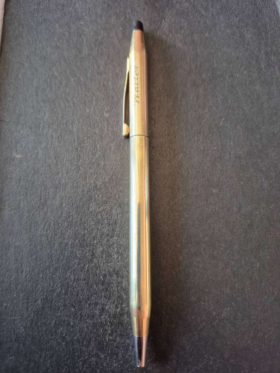 Vintage Cross 1/20 10kt Rolled Gold Ball Point Pen engraved- made in Ireland