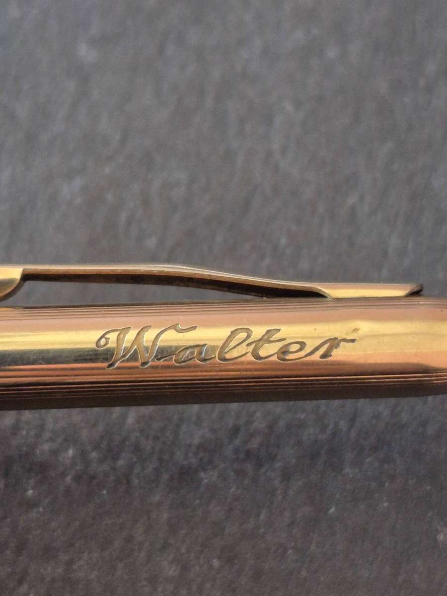 Vintage Cross 1/20 10kt Rolled Gold Ball Point Pen engraved- made in Ireland