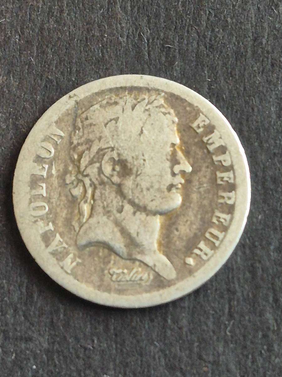 Napoleon One Demi 1/2 Franc 1812 Silver