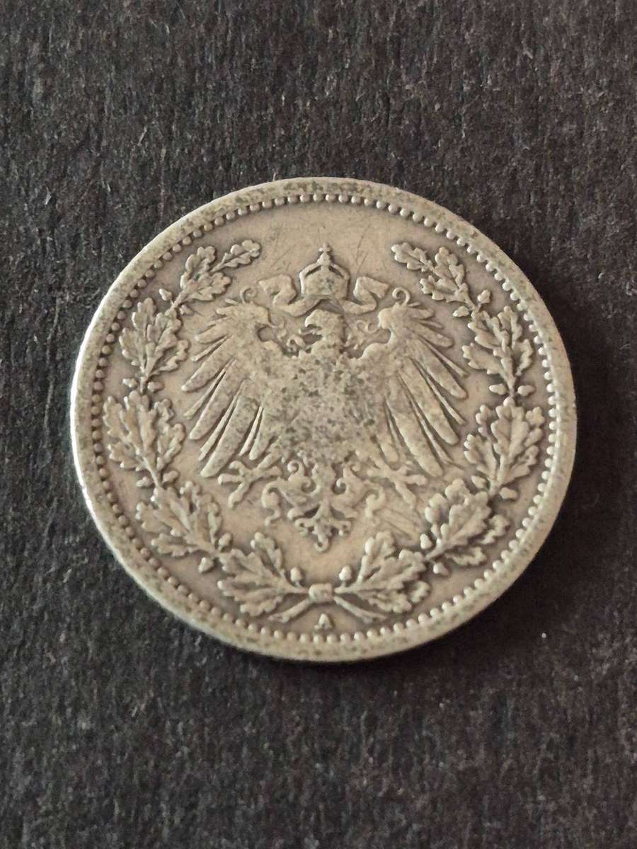 Deutsches Reich 1/2 Mark 1906 Silver
