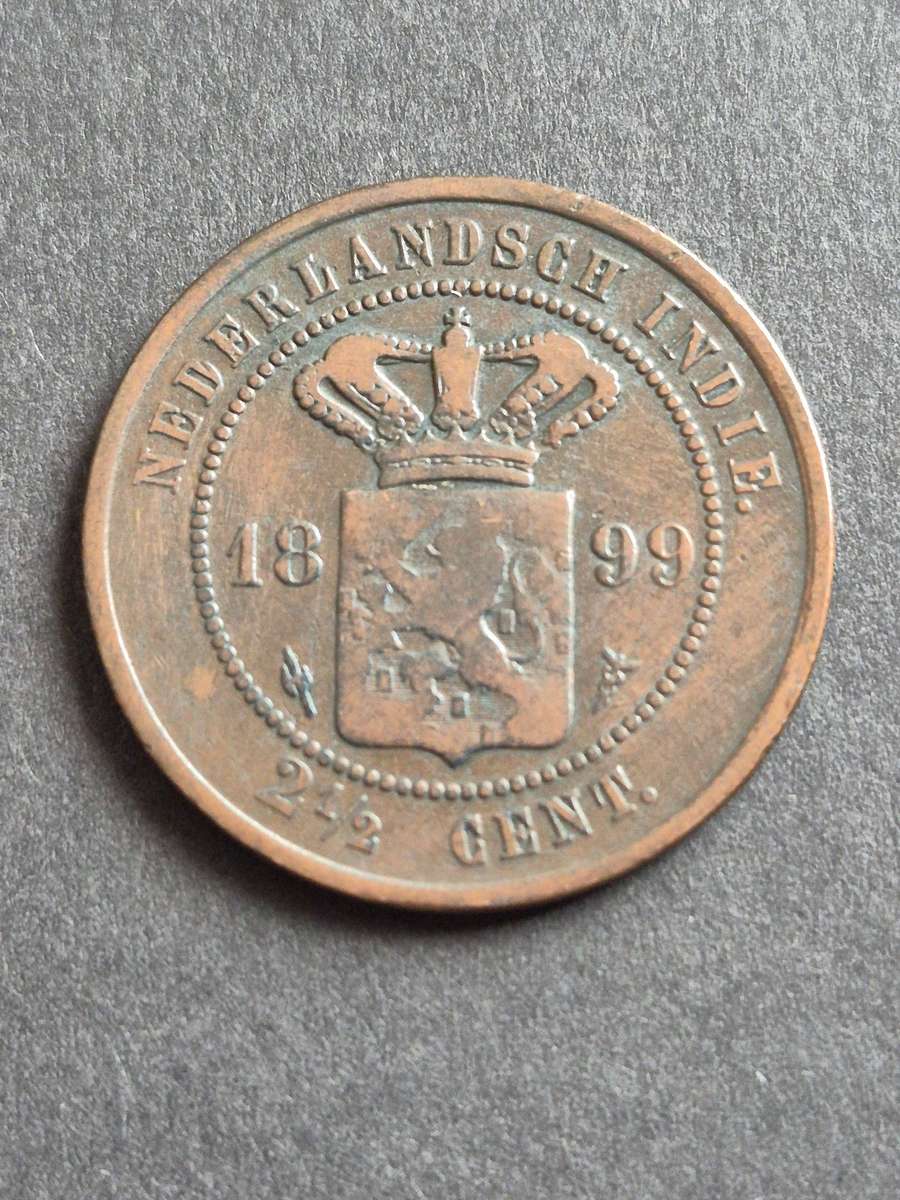 Nederlandsch Indie 2 1/2 Cents 1899