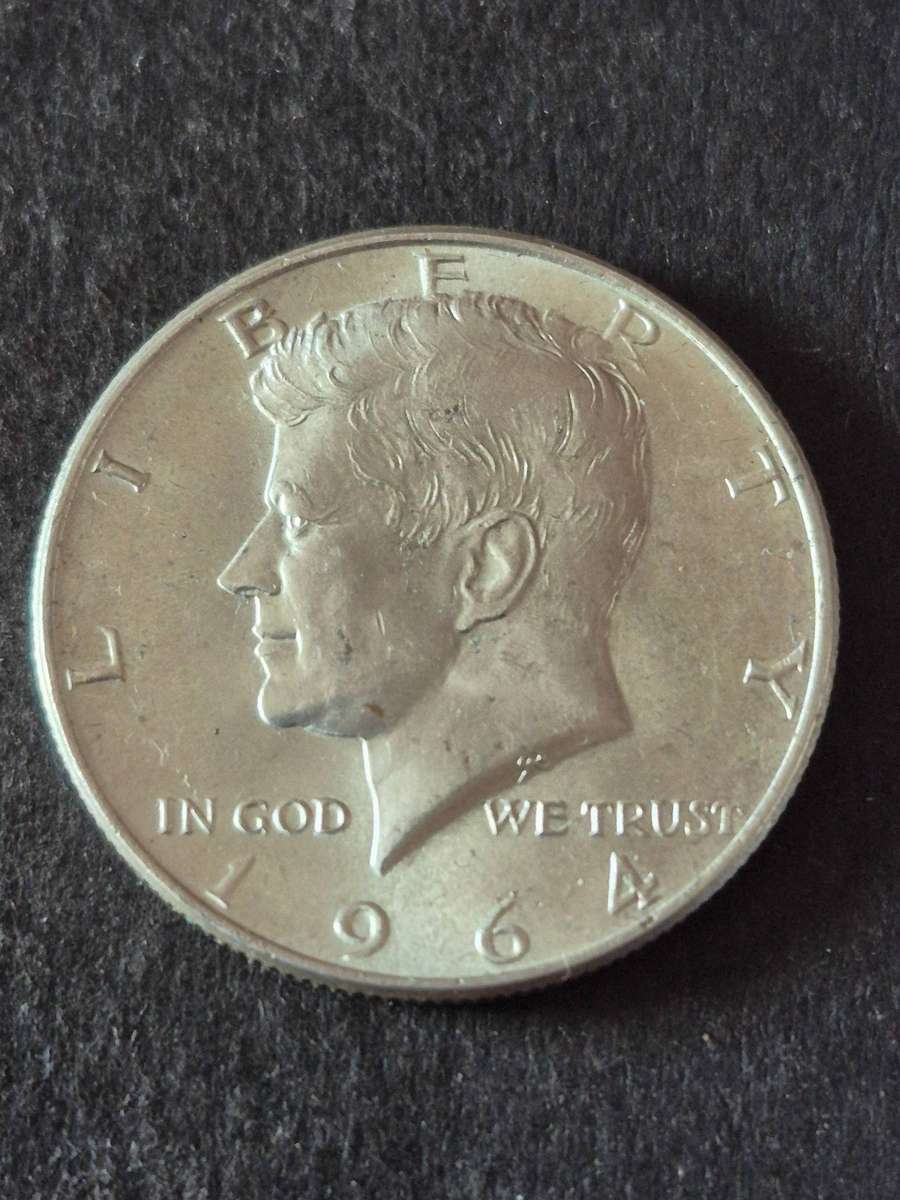 USA Kennedy 1/2 Dollar 1964 UNC. 900 Silver 12.5g