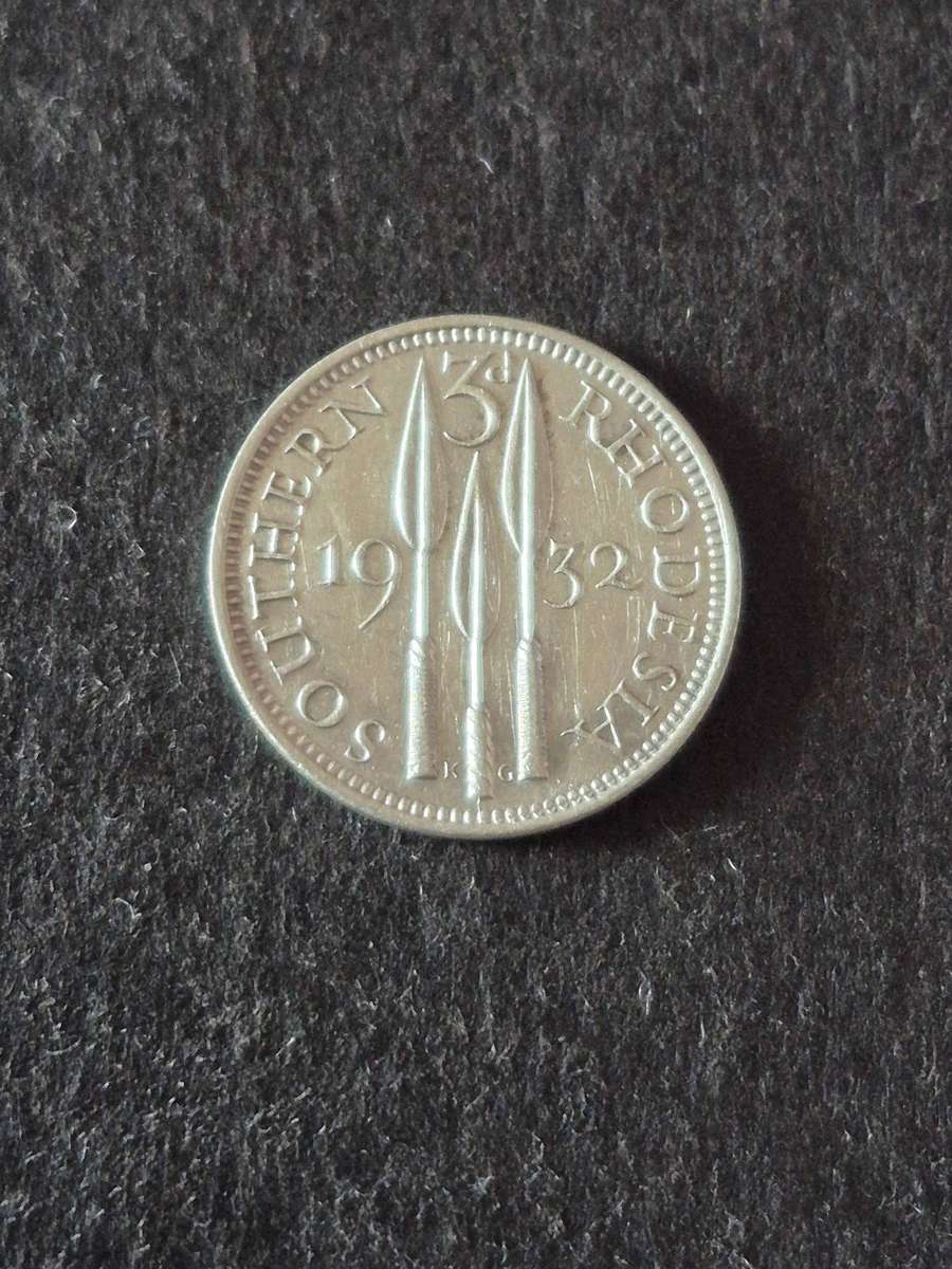 Southern Rhodesia Threepence 1932  .925 Silver - nice condition