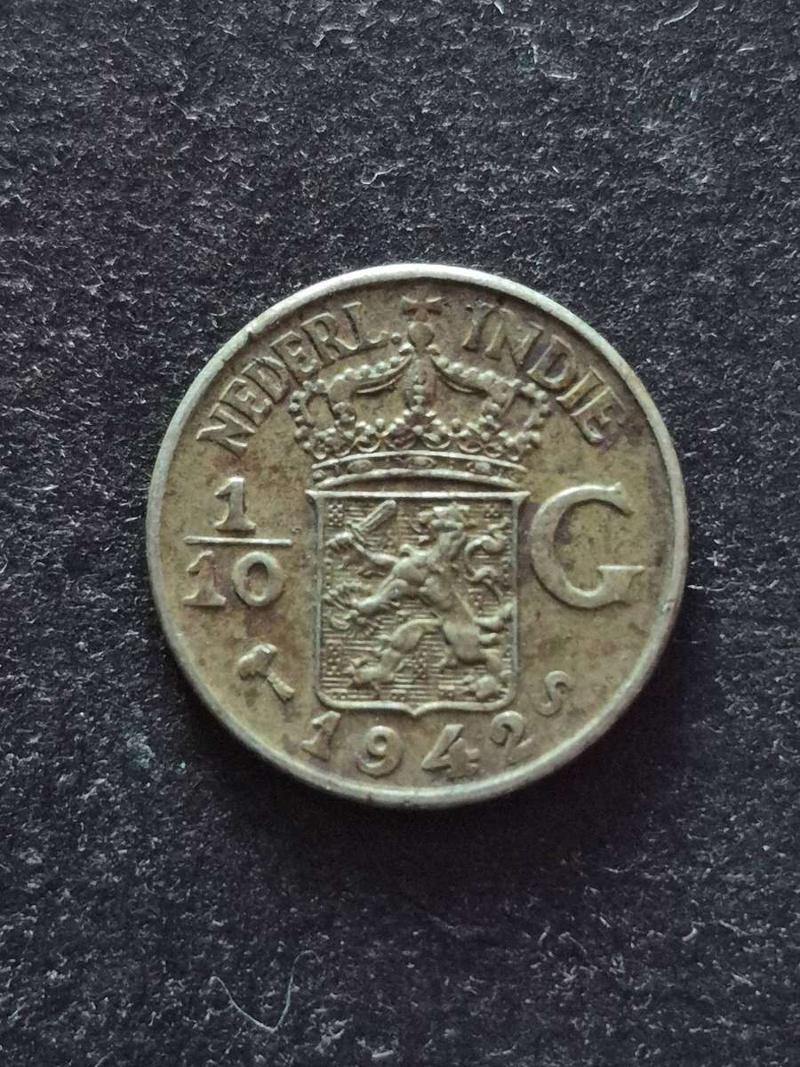 Nederlands Indie 1/10 Gulden 1942 Silver