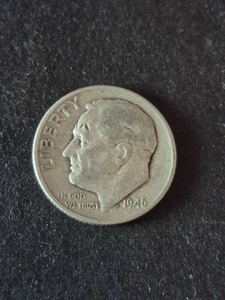 USA Roosevelt Dime 1946 Silver