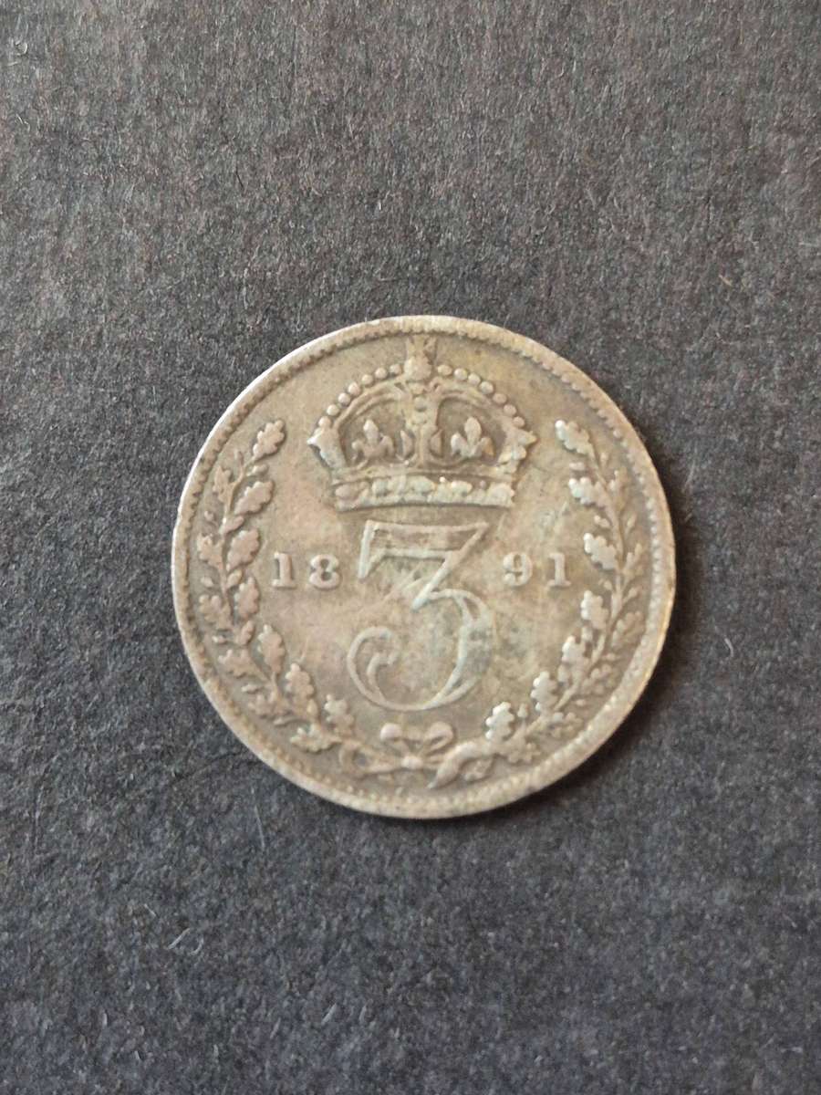 UK Threepence 1891