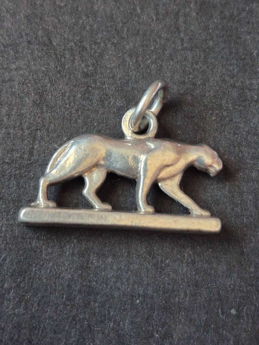 Vintage Sterling Silver Leopard Charm 3.5g