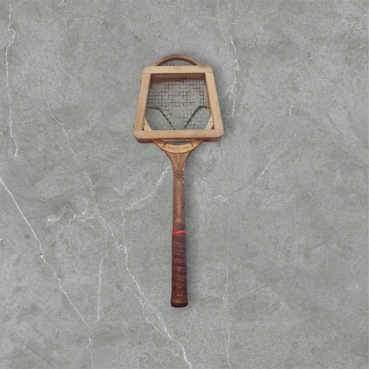 Retro Slazenger squash racquet with Dunlop wooden head guard