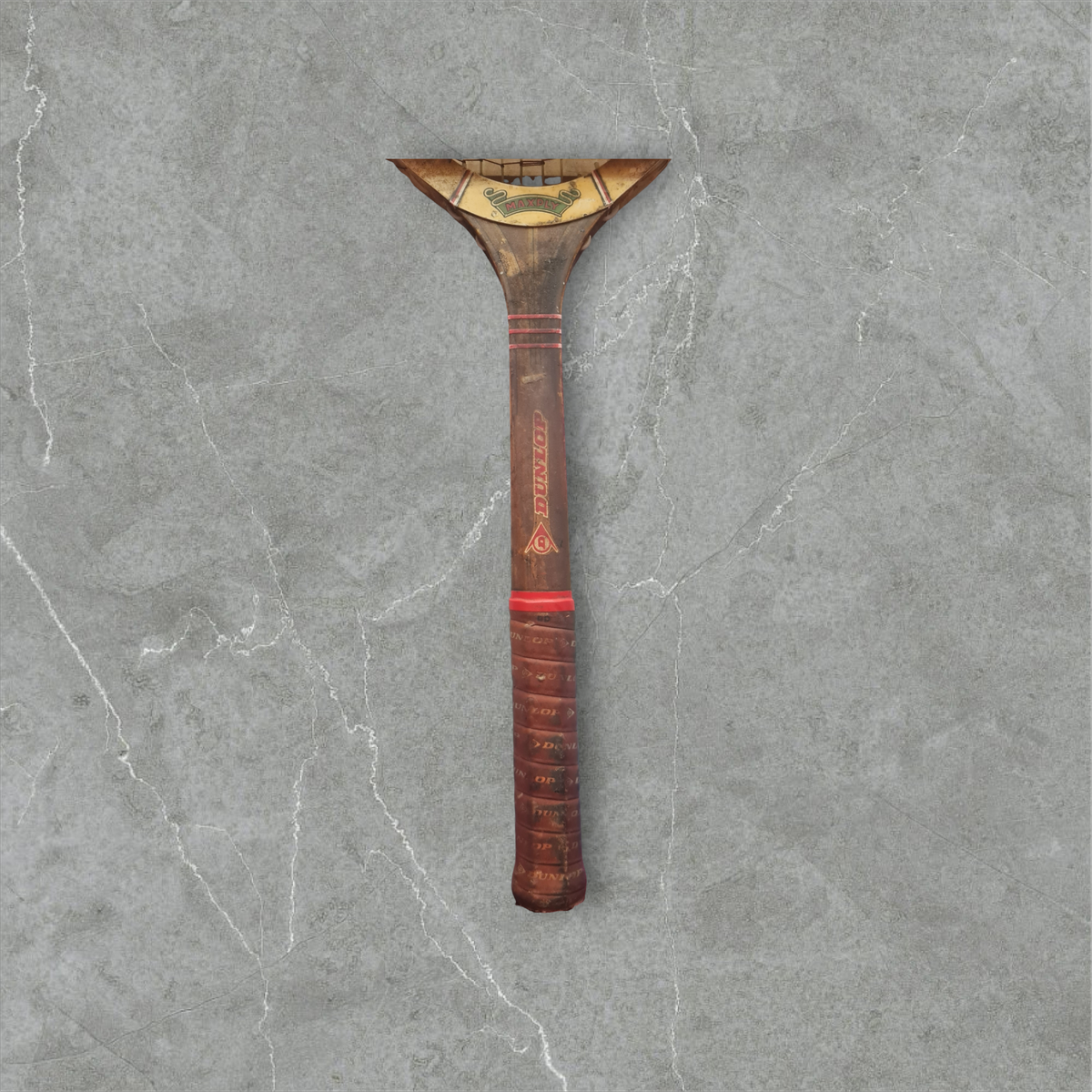 Retro Slazenger squash racquet with Dunlop wooden head guard