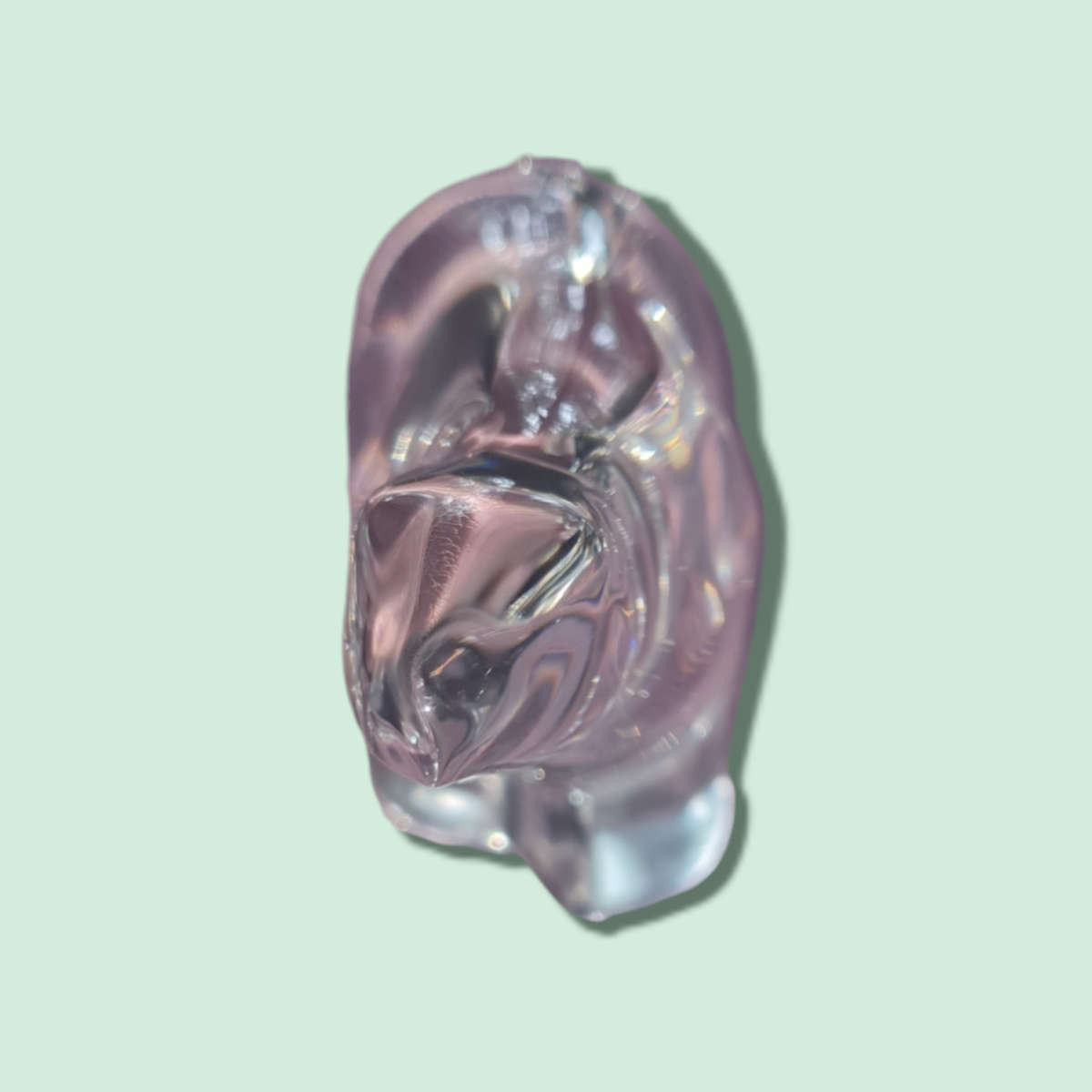 Signed Hadeland 3 Inch Glass Polar Bear Figurine