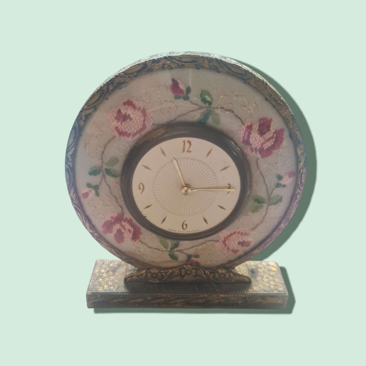 Vintage Petit Point Lace and Ormolu Gold Dressing Table Vanity Dresser Set