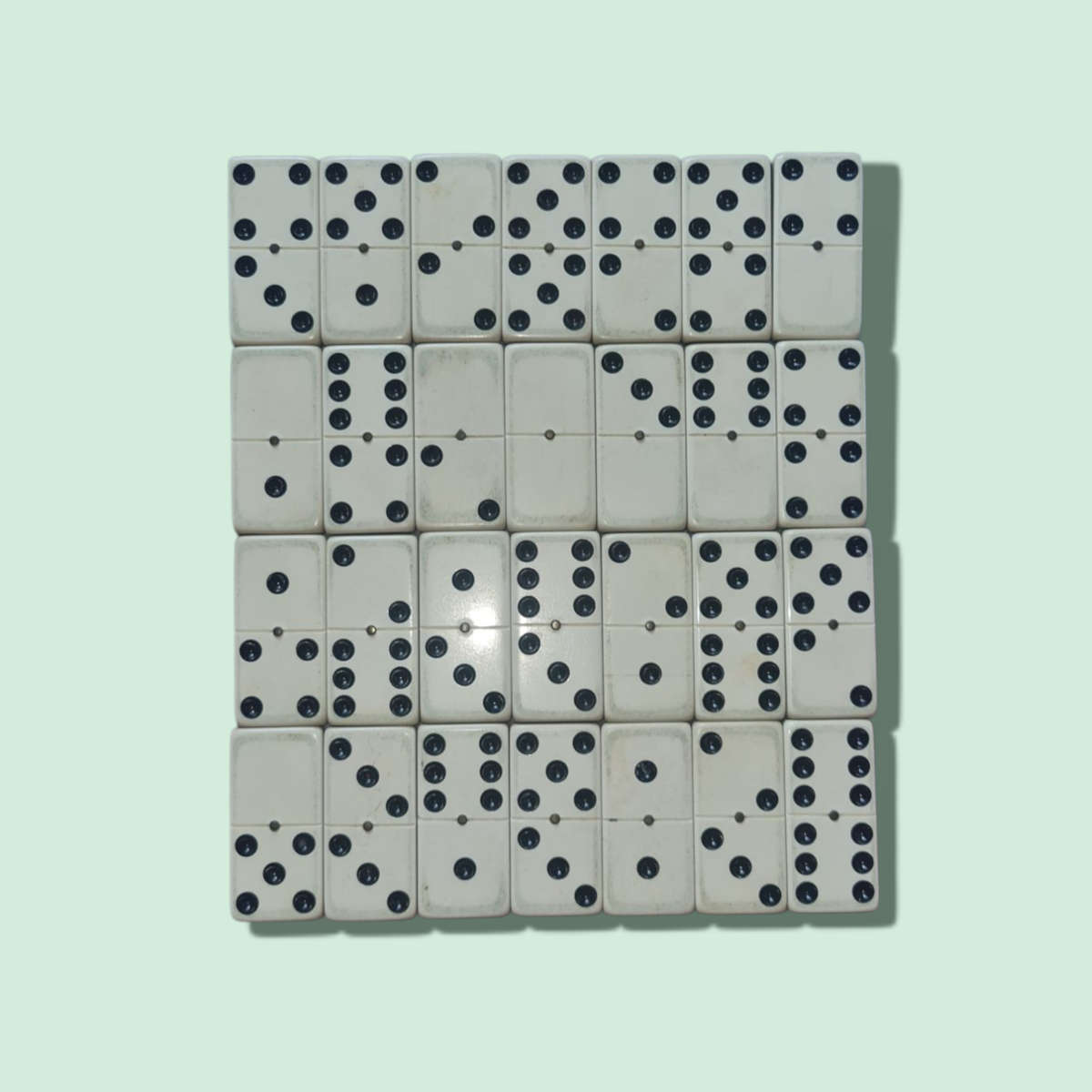 Set Of 28 Antique Dominos Game