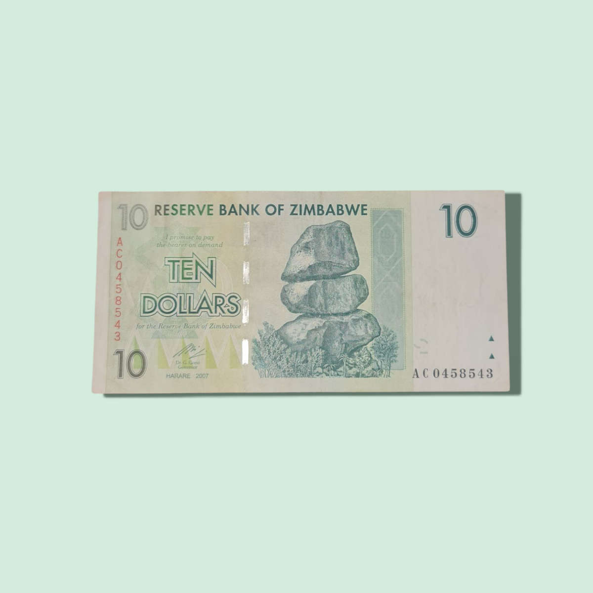 Zimbabwe 10 Dollars 2007 Banknote