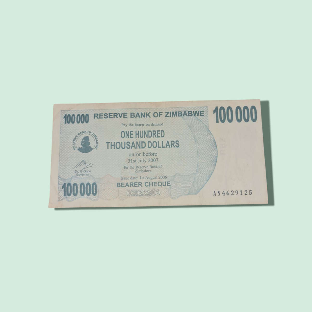 ZIMBABWE 100 000 2006 Banknote