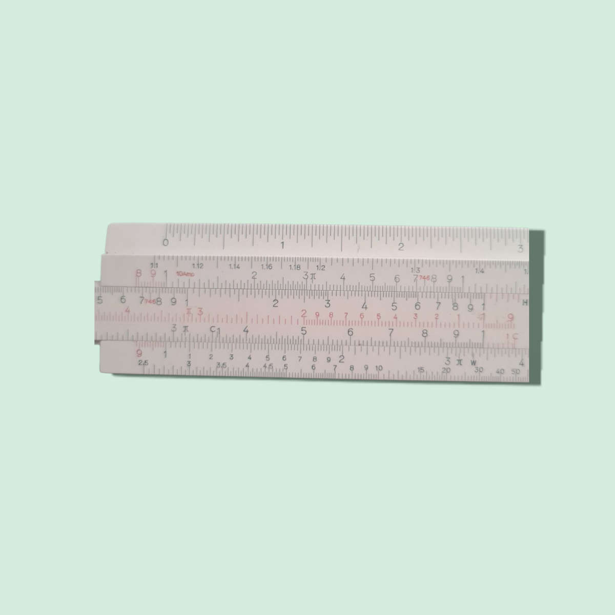 Vintage Faber Castell 67/98 b Elektro Logaritmic Line Calculate Slide Ruler RARE