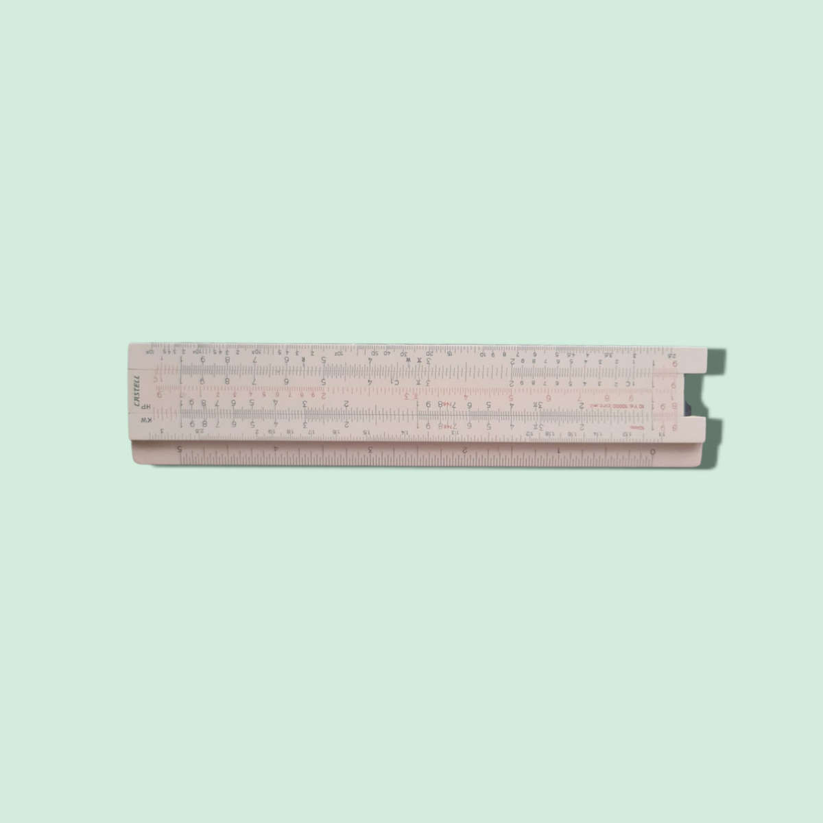 Vintage Faber Castell 67/98 b Elektro Logaritmic Line Calculate Slide Ruler RARE
