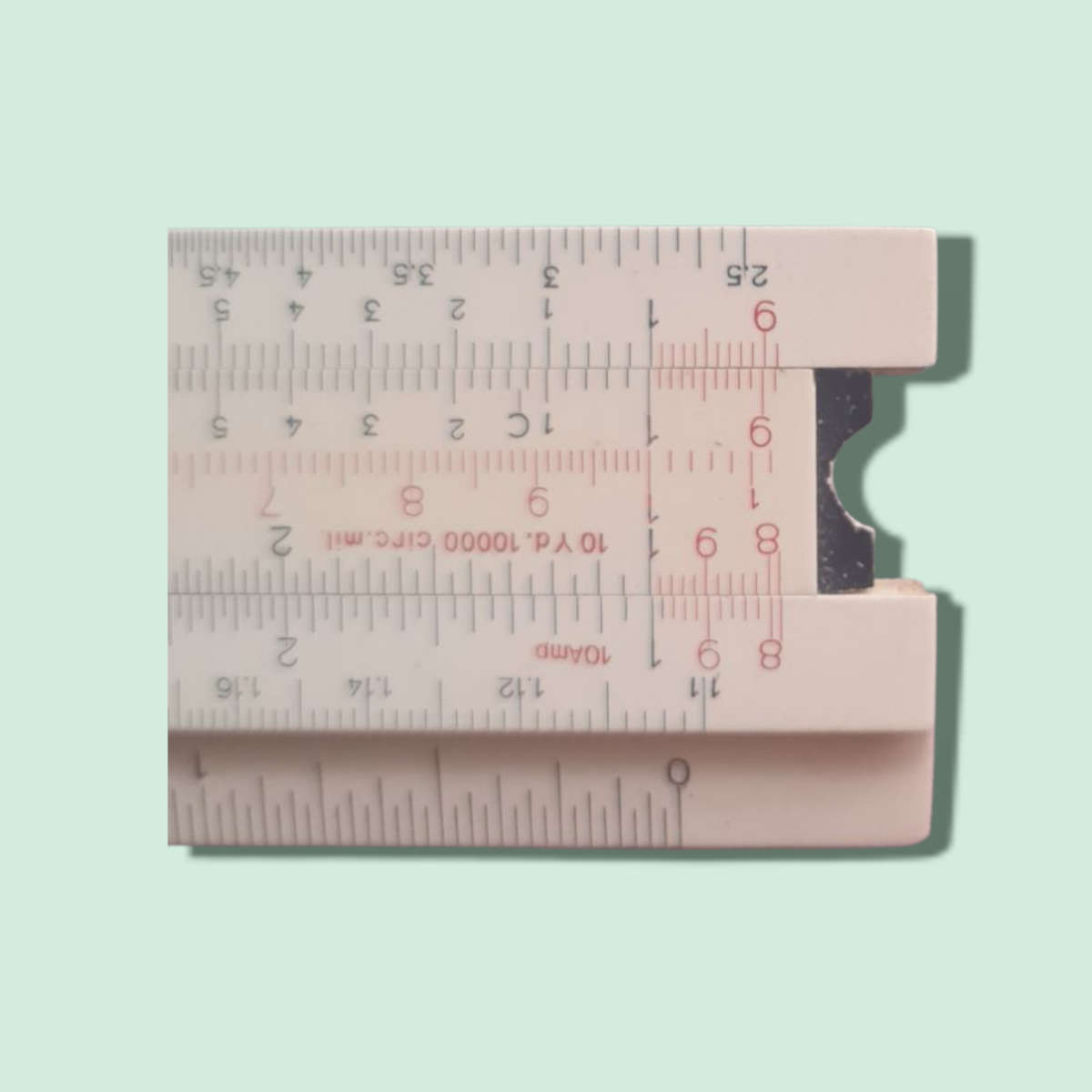 Vintage Faber Castell 67/98 b Elektro Logaritmic Line Calculate Slide Ruler RARE