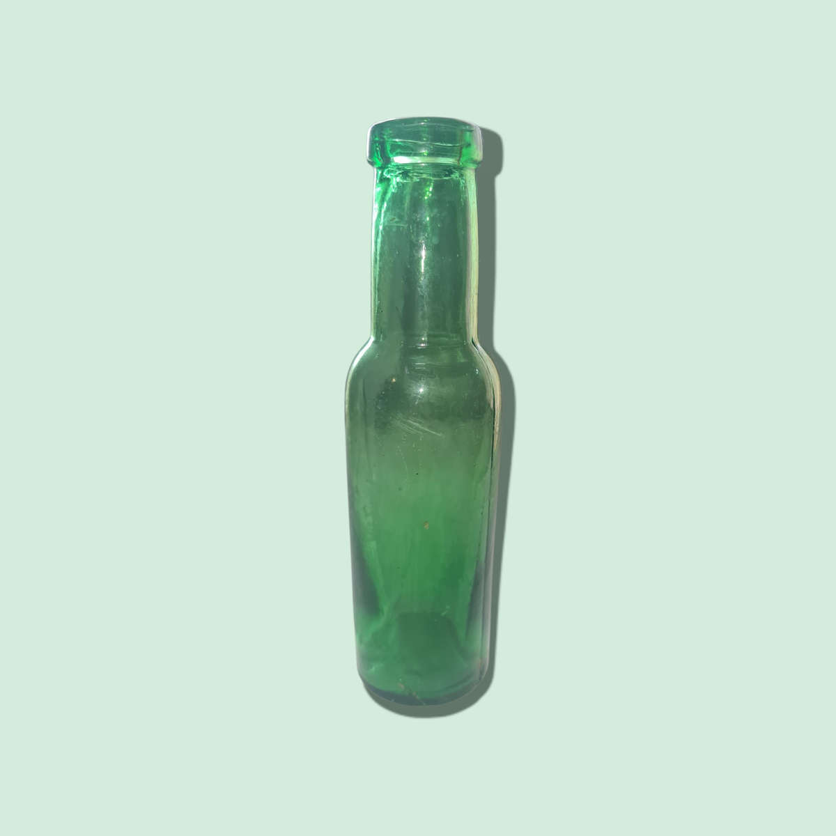 Wide Neck Green Small Bottle