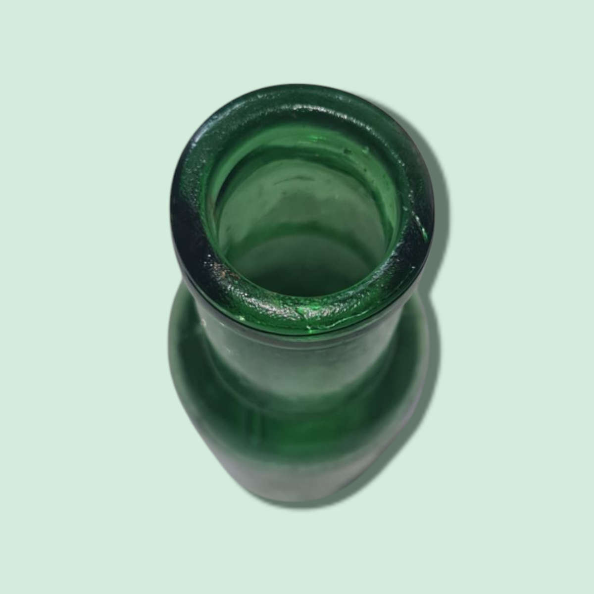 Wide Neck Green Small Bottle