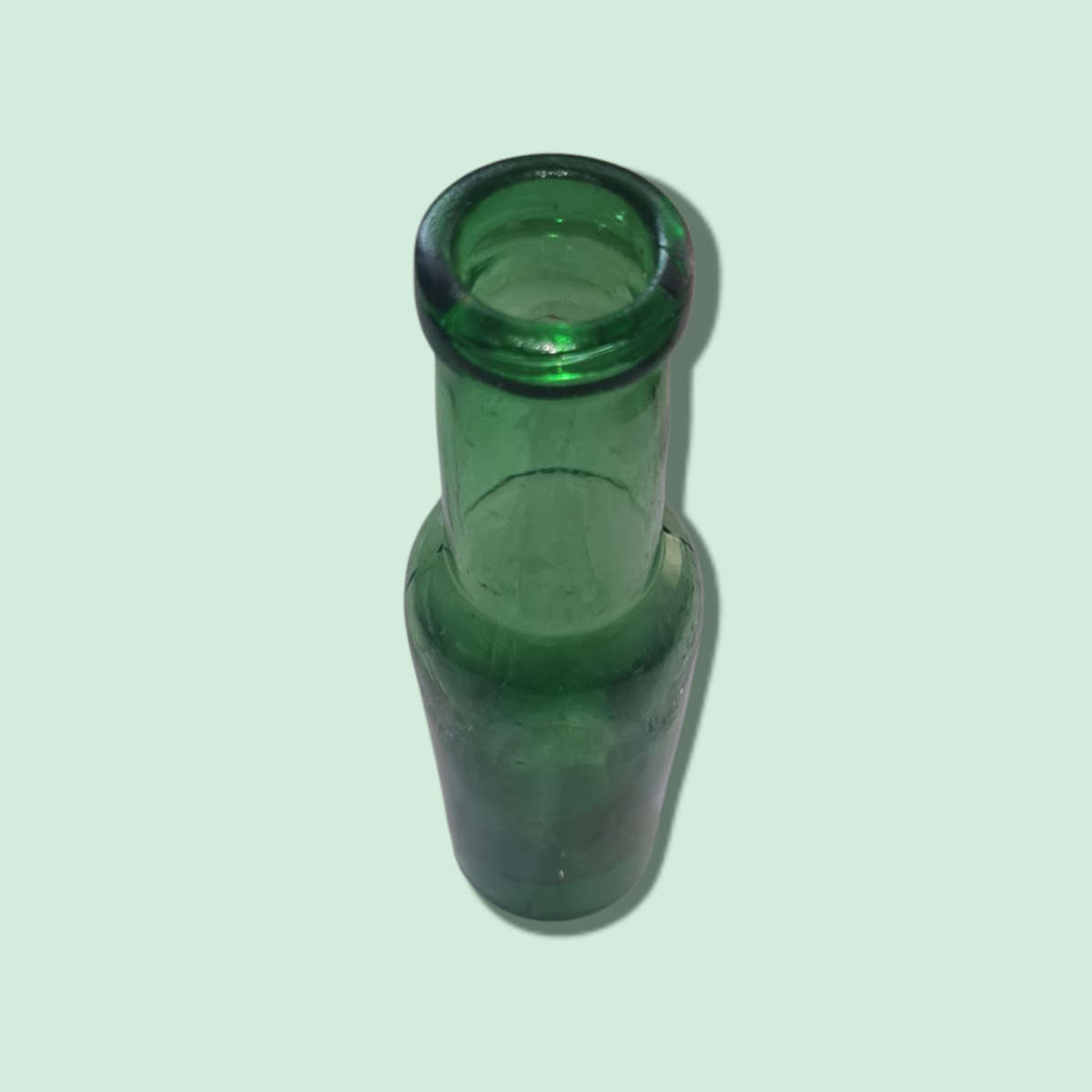 Wide Neck Green Small Bottle